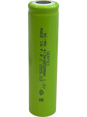 Eco Port Sertec - 1.2V 3800 Mah - 4/3A - Ni-Mh Şarjlı Pil - (Başsız / Flat Head)