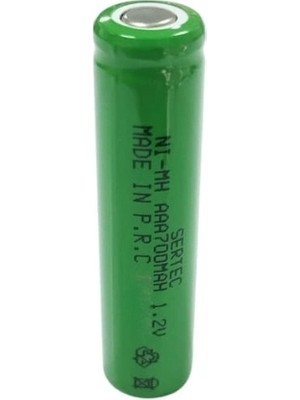 Eco Port Sertec - 1.2V 700 Mah - Aaa - Ni-Mh Şarjlı Pil - (Başsız / Flat Head)