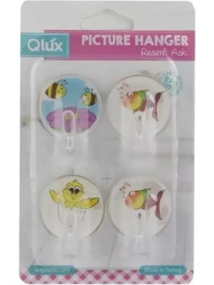 Just Cheap Store Resimli Yapışkanlı 4 Lü Askı ROYALEKS-L638