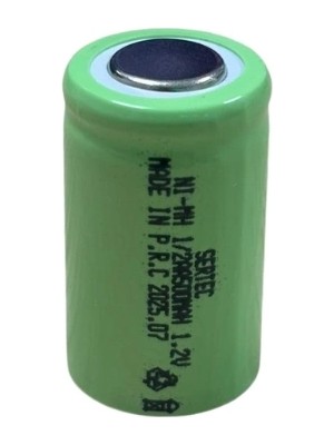 Eco Port Sertec - 1.2V 500 Mah - 1/2AA - Ni-Mh Şarjlı Pil - (Başsız / Flat Head)