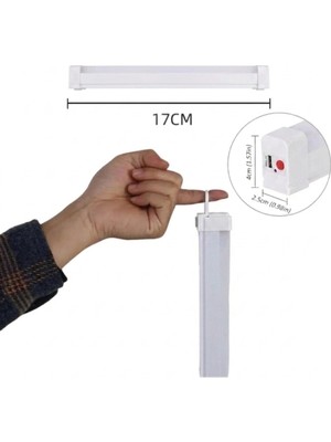 Nishev.com Evini Sev USB Şarjlı 3 Modlu Mıknatıslı Otel-Yurt-Ev-Kamp Feneri LED Şarjlı Işıldak 5 W 17CM