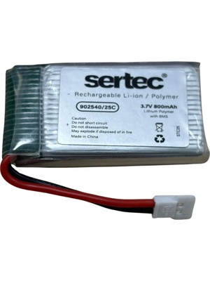Eco Port Sertec / 902540 / 3.7V - 800MAH - 25C Beyaz Soket