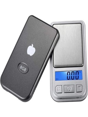 Eco Port Apple Ipod Görünümlü Hassas Cep Terazisi Tartı 200 G Kapasite 0.01 Hassasiyet