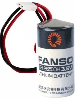 Eco Port Fanso ER26500H Kablolu Konnektörlü (51005-2P) 3.6V Lithium Pil (Li-Socl2)