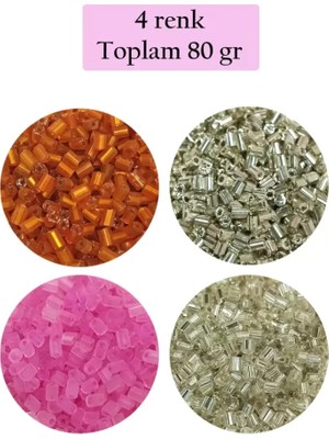 Just Cheap Store Kesme Cam Boncuk 2mm - 4 Renk - Toplam 80 Gram - BNC441