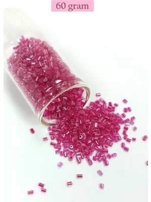 Just Cheap Store Kesme Cam Boncuk 2mm - 60 Gram - Şeffaf Koyu Pembe - BNC394