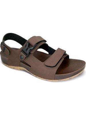 Ceyo 9829-2I Kahverengi Ortopedik Erkek Sandalet