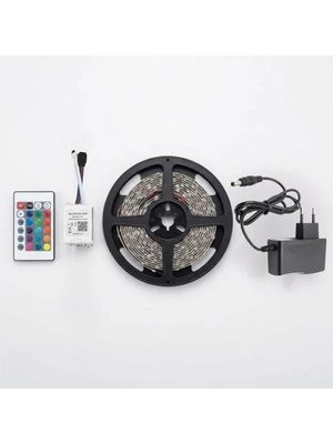 Ulu Pazarlama 5 Metre Rgb Şerit LED Işık - Suya Dayanıklı, Kumandalı, 16 Renk Seçeneği