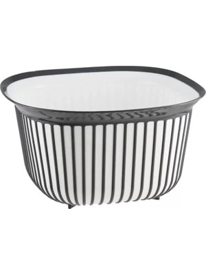 Just Cheap Store Linea Kare Çizgi Desenli Kase 4 Lt ROYALEKS-BNM-3712