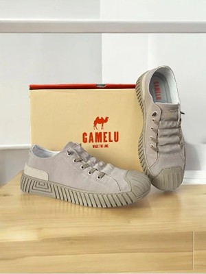 Gamelu Vigor Unisex Lastikli Memory Foam Özel Burun Korumalı Süet Topuk Destekli  Keten Sneaker