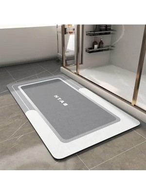 Ulu Pazarlama Kaymaz ve Süper Emici Banyo Paspası - Hızlı Kuruyan Ince Tasarım