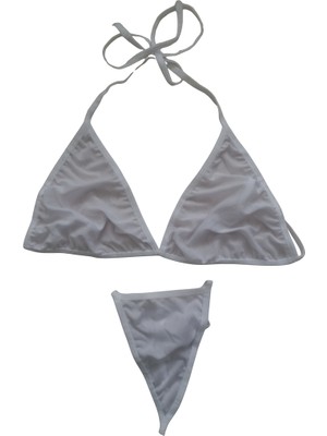 Anastasia Underwear Kadın Bikini 2'li Takım - Beyaz (ANS117)