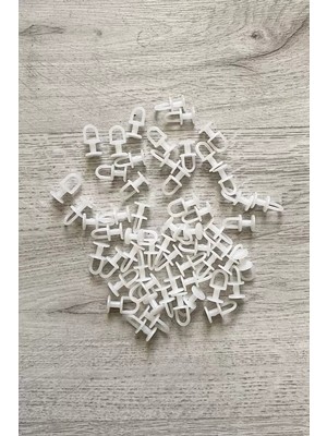 Royaleks Group Dikmeli Sistem 75 Adet Tül ve Perde Düğmesi Sağlam Korniş Halkası