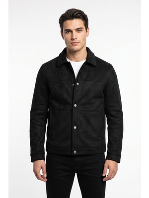 Dynamo Erkek Siyah Regular Fit Mevsimlik Süet Spor Mont BGL-ST05437