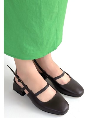 Beruflic Liva Kahverengi Cilt Topuklu Ayakkabı Luxury Shoes