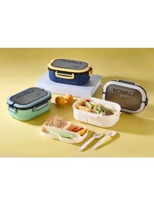 Ulu Pazarlama 1200 ml 2 Katlı 6 Bölmeli Bpa'sız Beslenme Kutusu - Mavi