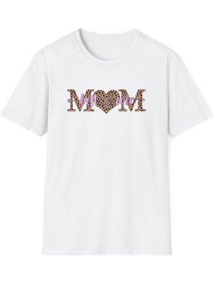 Tişört Kodu Best Mom Ever Leopar Desenli Kadın Tişört – Şık & Anlamlı Anne Hediyesi