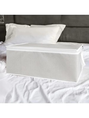 Ulu Pazarlama Büyük Boy Kumaş Hurç Organizer - 65 x 45 x 22 cm (Gri)