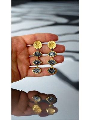 Melys Jewel Gümüş Göz Tasarım Küpe