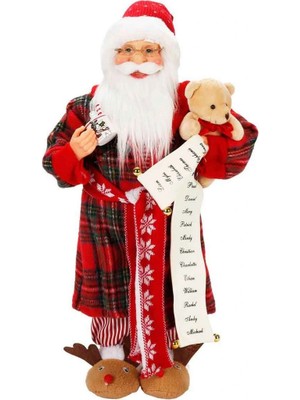 Sunman Pijamalı Noel Baba Dekoratif Biblo 46 cm