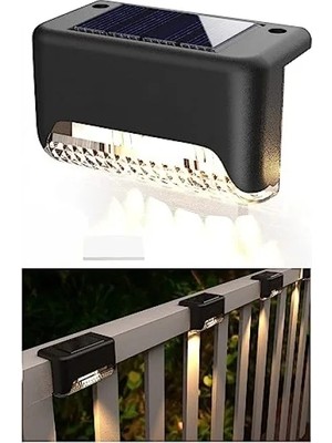 Ulu Pazarlama 4 Adet Güneş Enerjili Su Geçirmez Köşe Işık, Bahçe Aydınlatma