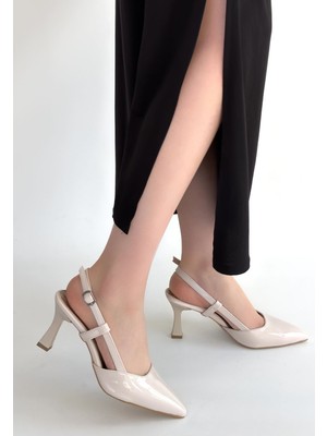 Beruflic Hoost Bej Rugan Topuklu Ayakkabı Luxury Shoes