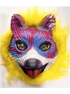Gültekin Sarı Saçlı Sevimli Köpek Maskesi Mega Peluş 35 No