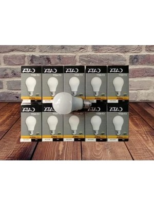 Ulu Pazarlama Beyaz Işık LED Ampul - 9 W, 730 Lm - 10'lu Paket