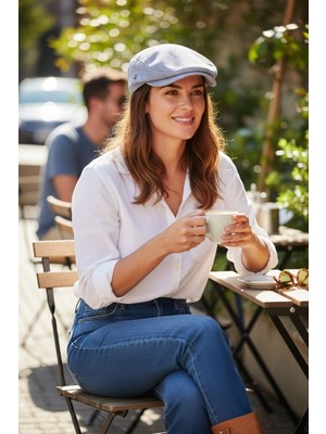 Karnas Şapka Karnas Bayan Keten Yazlık Kasket Şapka – Standart Beden & Günlük Şıklık Sunan Hafif ve Konforlu Tasarım