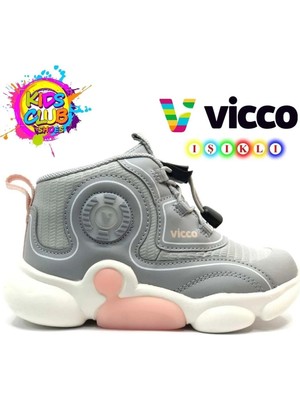 Vicco Vento Phylon Kauçuk Taban Ortopedik Işıklı Çocuk Bot Gri