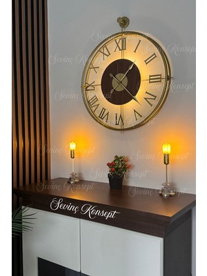 Modern Ispanyol Tarzı Büyük Boy Duvar Saati, Şık ve Dekoratif Tasarım