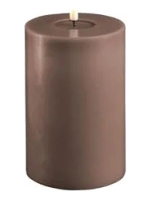Ulu Pazarlama Kahverengi Moka LED Mum - 10X15 Cm, Şık ve Modern Tasarım