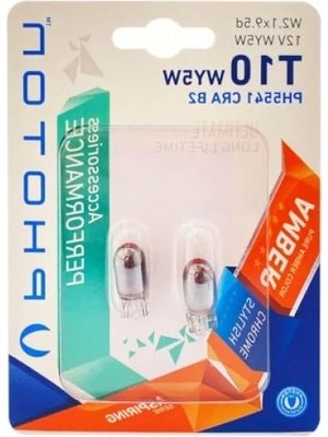 Ulu Pazarlama T10 W5W 12V Amber Ampul - Parlak Aydınlatma, Enerji Tasarruflu