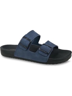 Ceyo Unisex Anatomik Günlük Rahat Tokalı Terlik Bahama-10 Lacivert