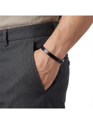Moncuk Design Siyah Pu Deri Zamak Erkek Bileklik 33513B16D2