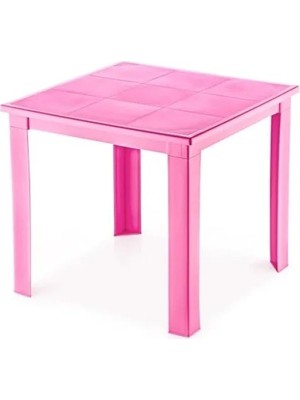 Ulu Pazarlama Ergonomik 50X50 cm Plastik Masa - Pembe