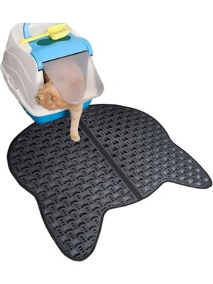 Ulu Pazarlama Elekli Kedi Kumu Paspası, Yıkanabilir, 70X75 cm