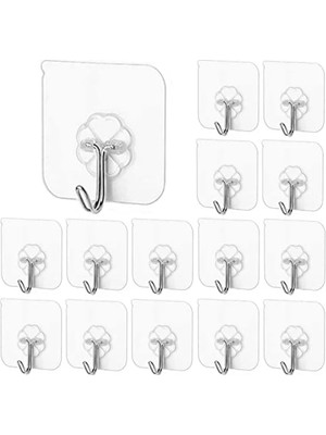 Ulu Pazarlama Su Geçirmez Kendinden Yapışkanlı 10 kg Kapasiteye Sahip Şeffaf Kancalar