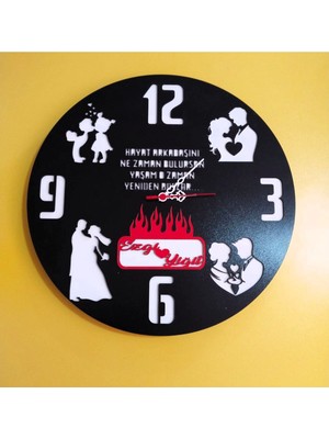 Şık Mdf Duvar Saati, Salon, Oda ve Iş Yeri Dekorasyonu Için