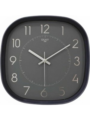 Oval Tasarımlı 30 cm Gri Seramik Duvar Saati, Şık ve Modern Iç Mekan Dekoru