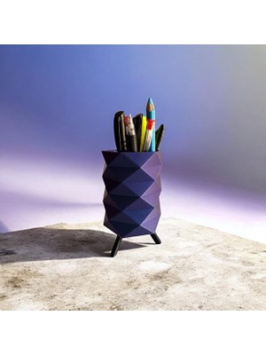 Nozzle Works Geometrik Masa Kalemliği – Modern Dekoratif Kalem Tutucu Ofis Organizer
