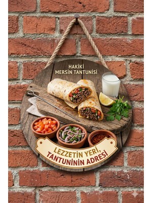 Mayeka Tantuni Temalı Tantuniciler Cafeler Restoranlar Için Ahşap Duvar Kapı Dekoratif Süs Tablo