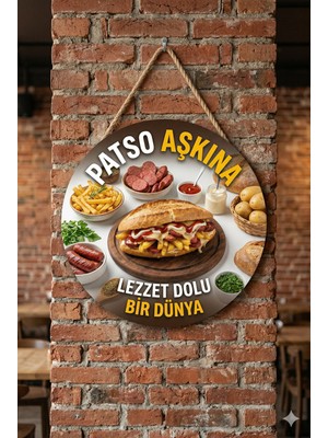 Mayeka Patso Temalı Patsocular Cafeler Restoranlar Için Ahşap Duvar Kapı Dekoratif Süs Tablo