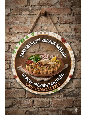 Mayeka Tantuni Temalı Tantuniciler Cafeler Restoranlar Için Ahşap Duvar Kapı Dekoratif Süs Tablo