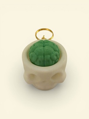 Nozzle Works Kuru Kafa Brain Pop Stres Oyuncağı Anahtarlık