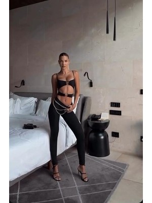 Pink Life Black Luxe Cut-Out Jumpsuit