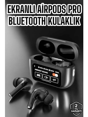 Akinco Yeni Nesil Bluetooth Kulaklık Ekranlı Yüksek Ses Kaliteli Uzun Şarj Süreli