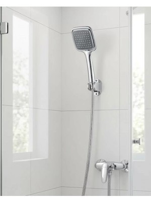 Midas Toptan Home Siyah El Duşu Seti Spiral Duş Hortumu ve Duvar Askılı Çok Fonksiyonlu Duş Başlığı