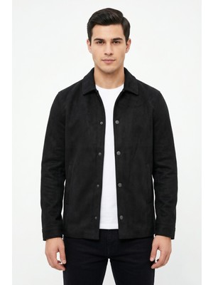 Dynamo Erkek Siyah Regular Fit Mevsimlik Süet Spor Mont BGL-ST05436