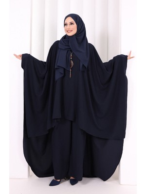 Bym Fashion Kolyeli Tunik Pantolon Takım 8026 Lacivert